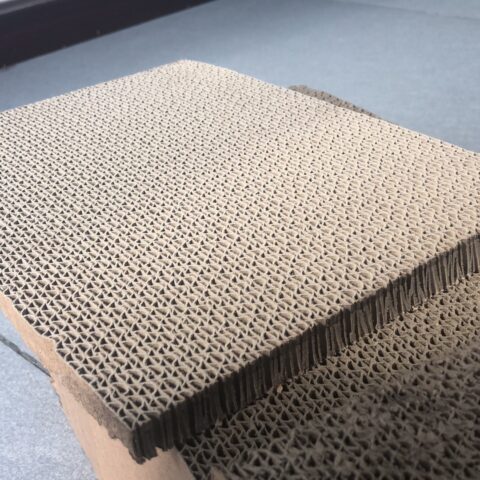 Honeycomb paperboard cutting